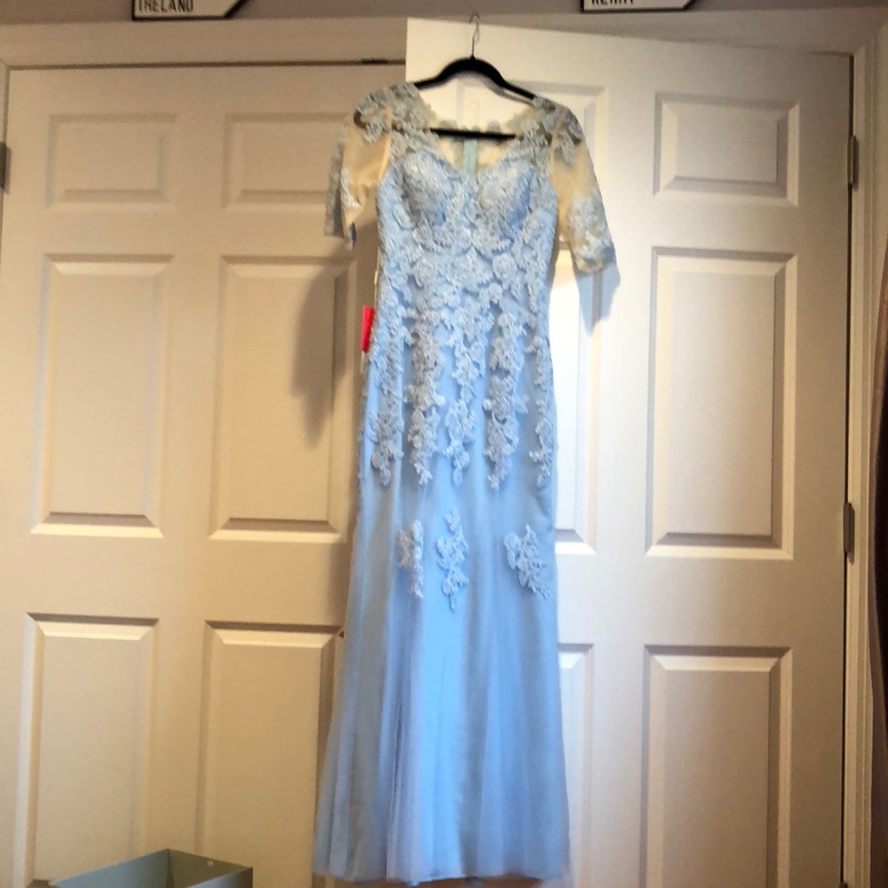 Light blue lace gown